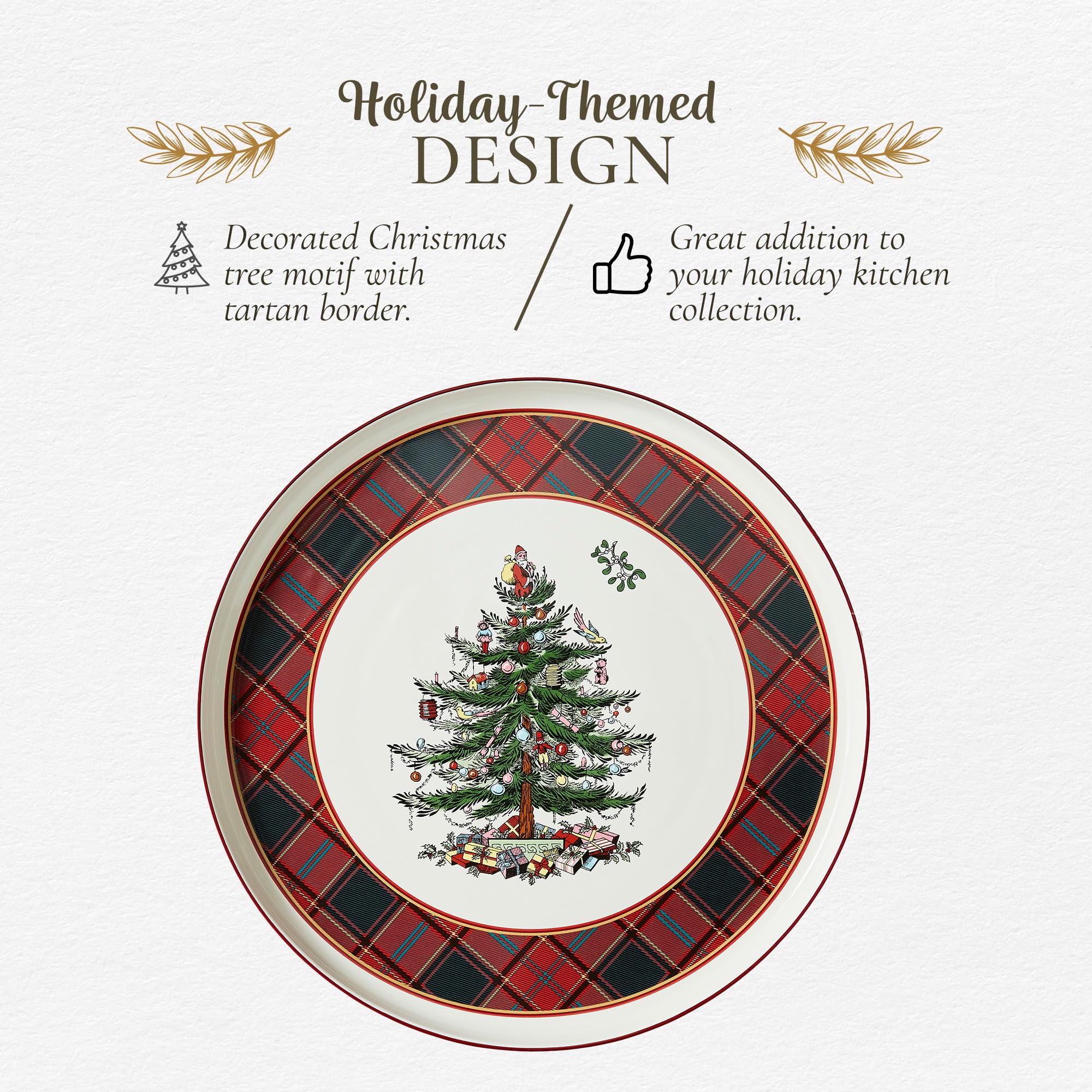 Amazon.com - Spode – Christmas Tree – Christmas Tree Tartan Lazy Susan